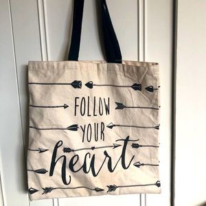 Follow Your Heart Arrow tote